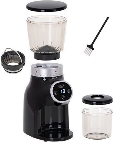 Adler Râșniță electrică pentru cafea 300W cu capacitate de boabe 300gr și 31 niveluri de măcinare Negru