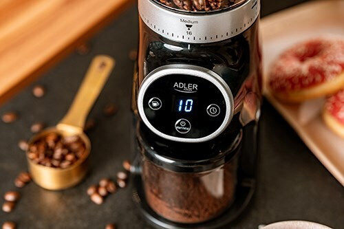 Adler Râșniță electrică pentru cafea 300W cu capacitate de boabe 300gr și 31 niveluri de măcinare Negru