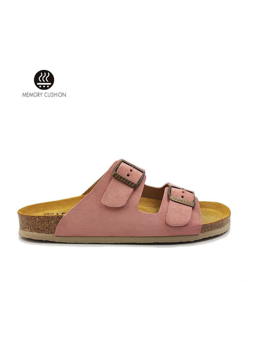 Leather Women's Flat Sandals Anatomic Afelpado Antique