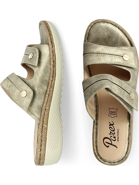 Anatomic Women's Platform Wedge Sandals Gold
