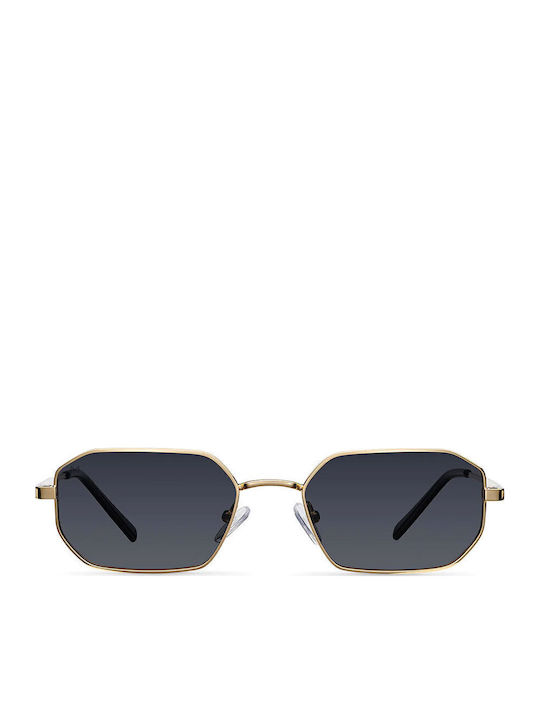 Meller Idir Unisex Sunglasses with Gold Metal Frame and Gray Polarized Lens I-GOLDCAR
