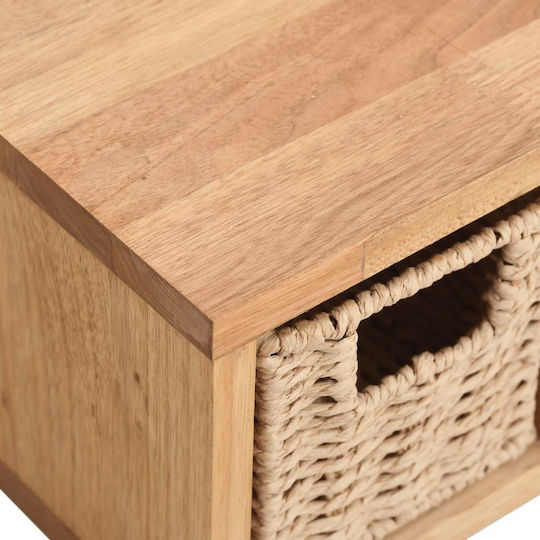 Wandregal aus Walnuss Braun 62x18x16cm