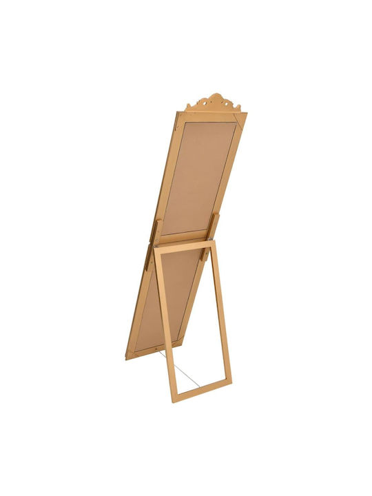 vidaXL Floor Mirror with Wooden Frame Gold 45x180cm