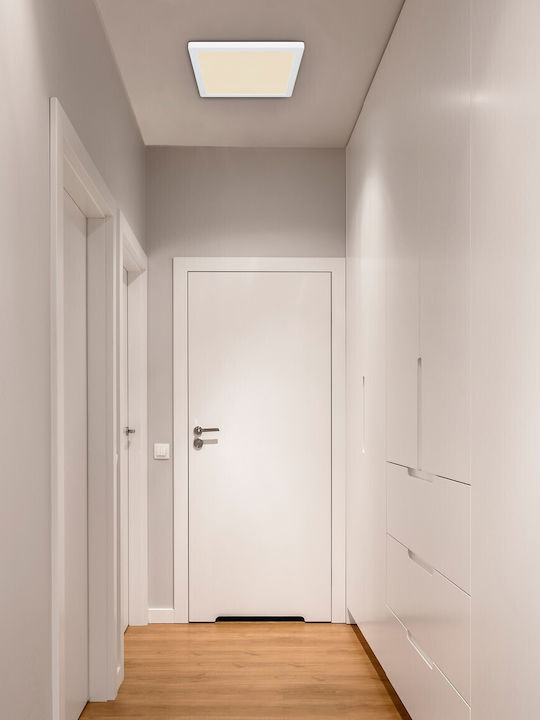 Globo Lighting Τετράγωνο Εξωτερικό LED Panel 24W με Ψυχρό Λευκό Φως 6500K