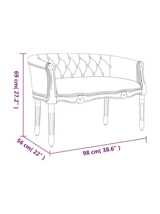 Armchair Beige 98x56x69cm