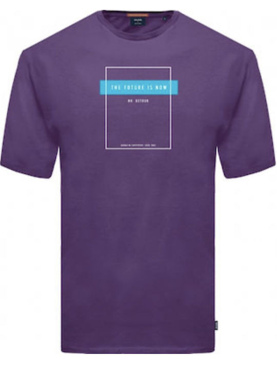 Double T-shirt Bărbătesc cu Mânecă Scurtă Violet