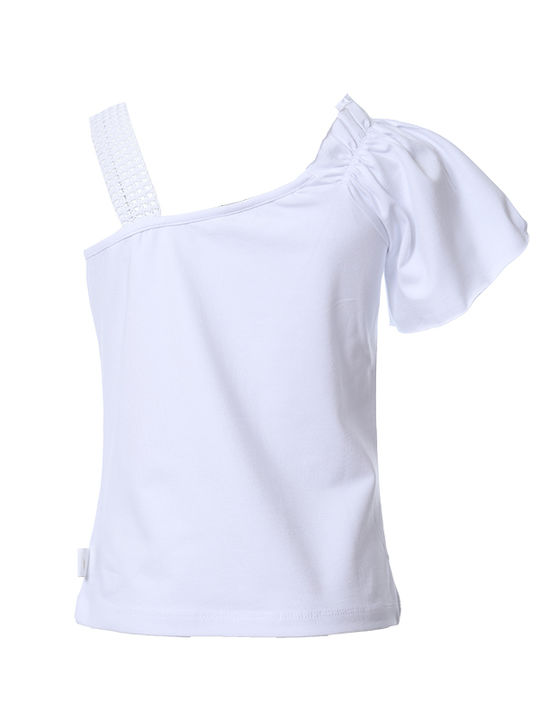 Matoufrance Kids Blouse Short Sleeve White