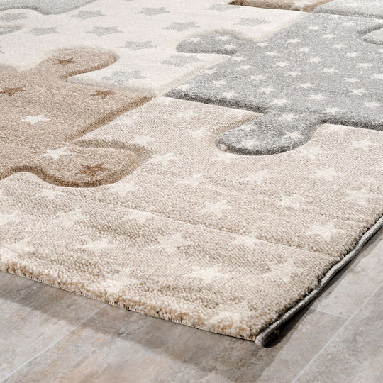 Tzikas Carpets Παιδικό Χαλί Αστέρια Μπεζ 133x190cm