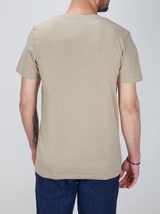 Jack & Jones T-shirt Bărbătesc cu Mânecă Scurtă Bej