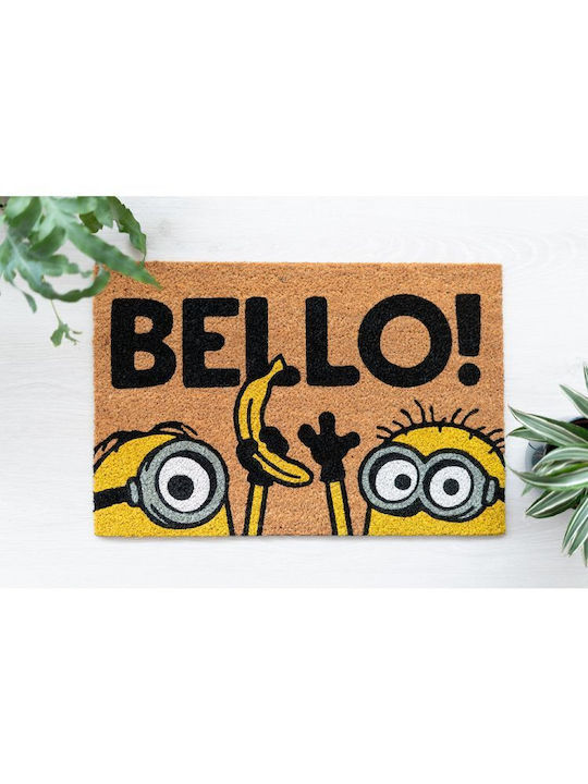 Grupo Erik Entrance Mat made of Coir with Anti-slip Backing Minions Brown 40x60cm