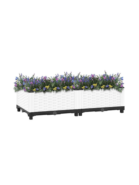 vidaXL Planter Box 80x23cm in White Color 153305