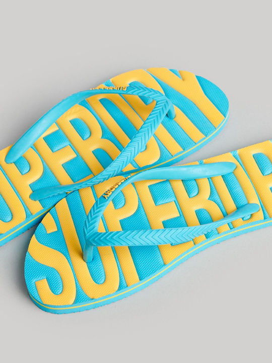 Superdry Vintage Vegan Frauen Flip Flops in Blau Farbe