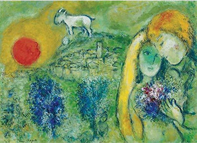 Puzzle The Lovers of Vence (Venice) by Marc Chagall 2D 1000 Κομμάτια