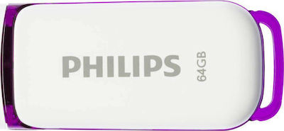 Philips Snow 2-Pack 64GB USB 2.0 Stick Lila