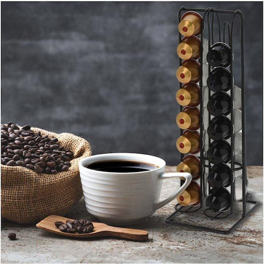 Koopman K-M 404002460 Metal Capsule Stand for 32 Nespresso Pods 12x10x29cm