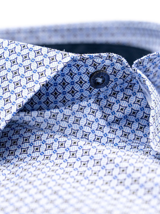 Langärmlig Hemd Polka Dot Blau