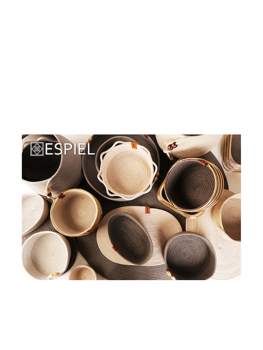 Espiel Metallic Round Decorative Tray 35x35x5cm