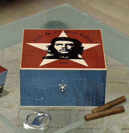 Elie Bleu Ξύλινος Υγραντήρας Πούρων με Υγρόμετρο 25.2x25.2x13.4εκ.