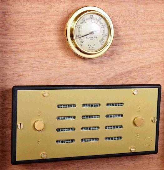 Elie Bleu Holz Befeuchter für Zigarren mit Hygrometer 30cmx24.5cmx11.5cmcm.