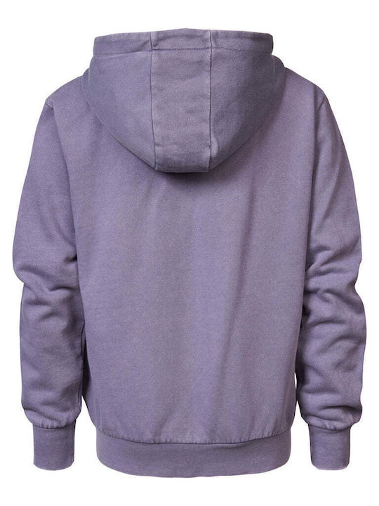 Men's lightweight hoodie with zip & hood Petrol Industries (M-1030-SWH330-4107-DUSTY-GRAPE-MAUVE)