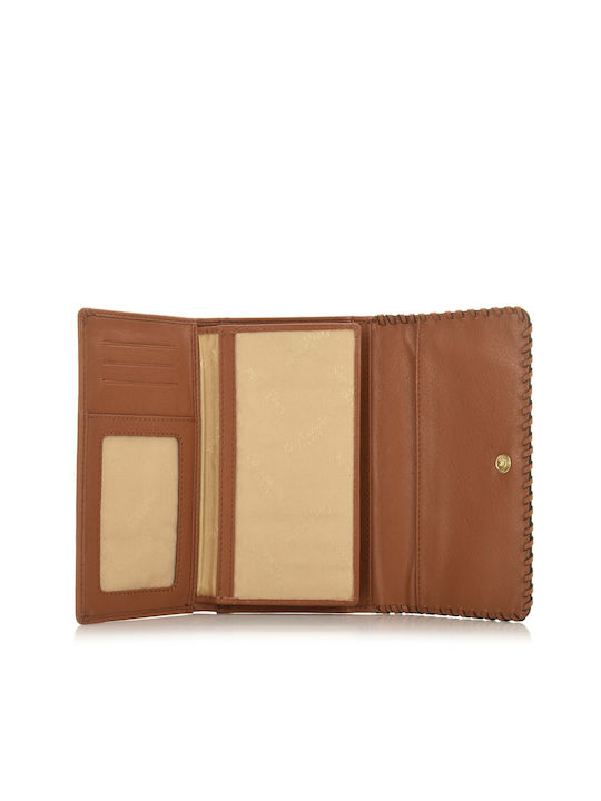 Guy Laroche Large Leather Women's Wallet with RFID Tabac Brown