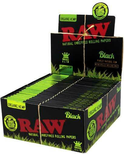 Raw Classic Black Organic Cigarette Rolling Papers Slim King Size 32 sheets 1pcs