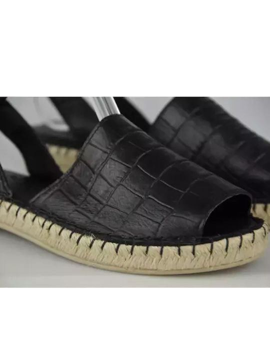 Women's Flat Sandals in Black Color