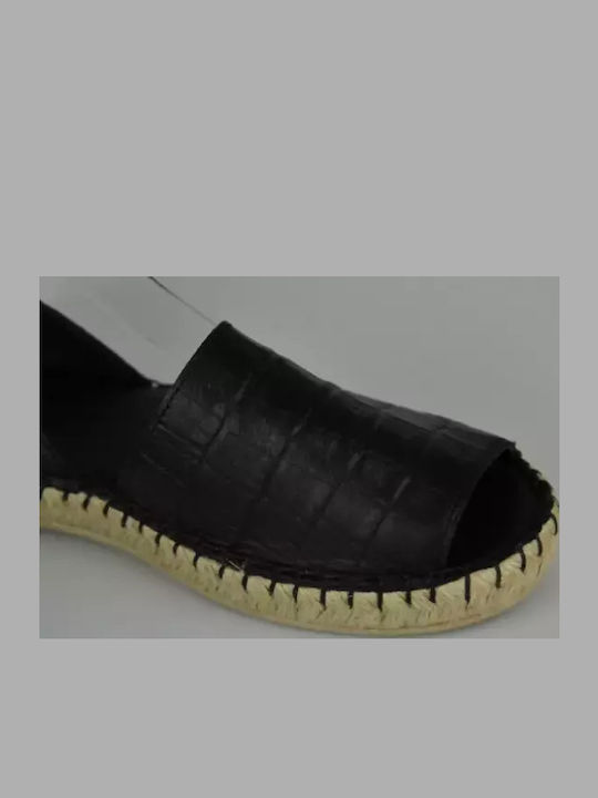 Women's Flat Sandals in Black Color