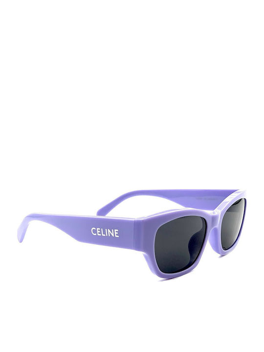 Celine Women's Sunglasses with Purple Plastic Frame and Gray Lens CL40197U-78A