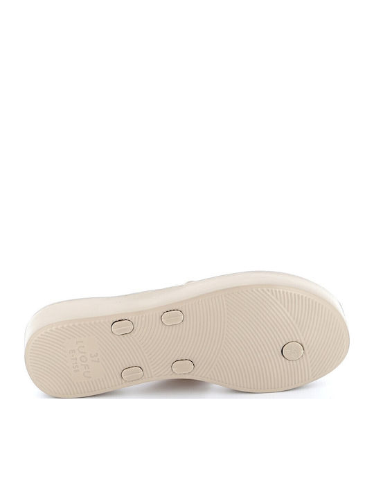 Women's Flip Flops Beige