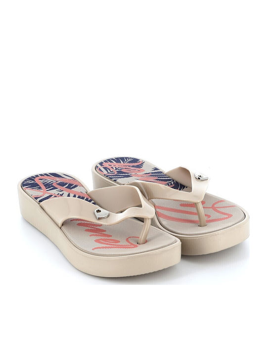 Women's Flip Flops Beige