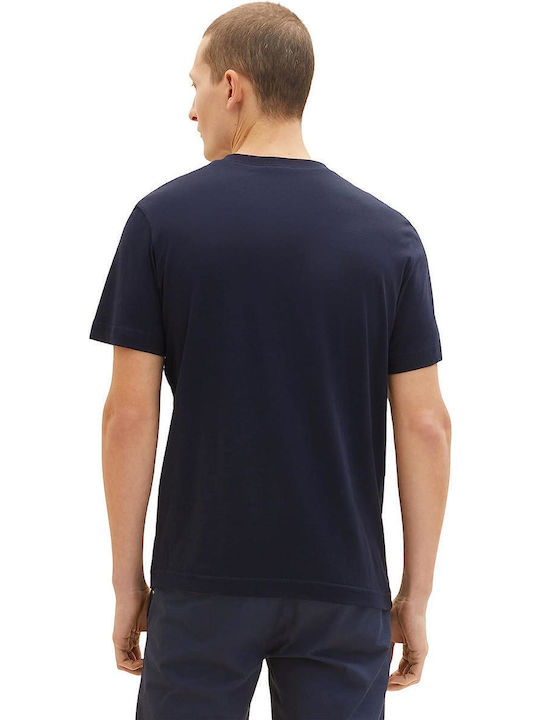 Tom Tailor Ανδρικό T-shirt Navy Μπλε με Στάμπα