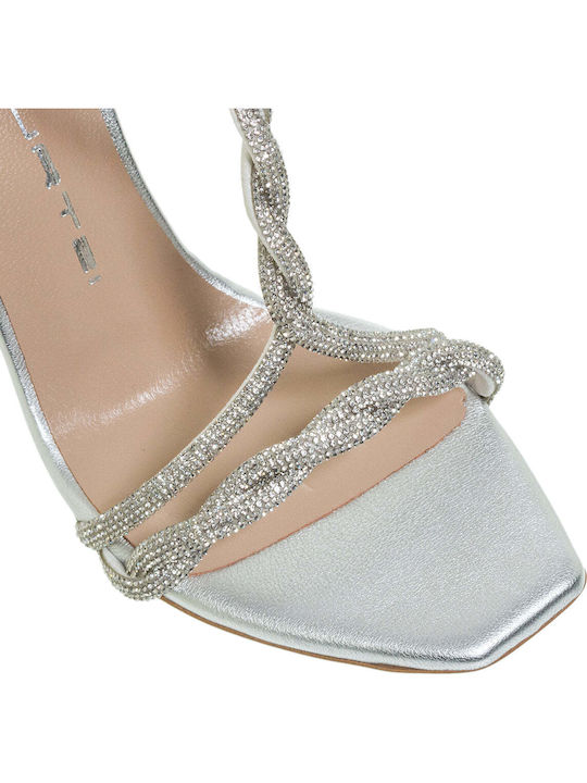 Leder Sandalen mit Strass Moon