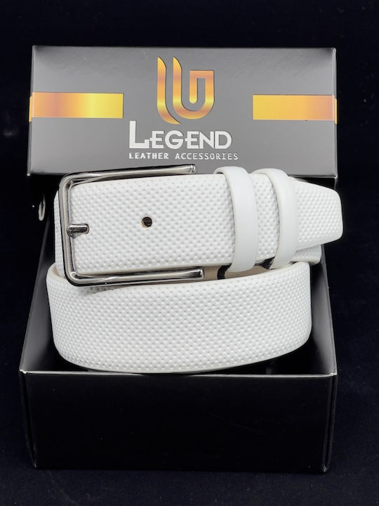 Men's Belt Leather White