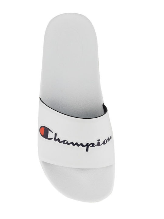 Champion Slides με Πλατφόρμα σε Λευκό Χρώμα