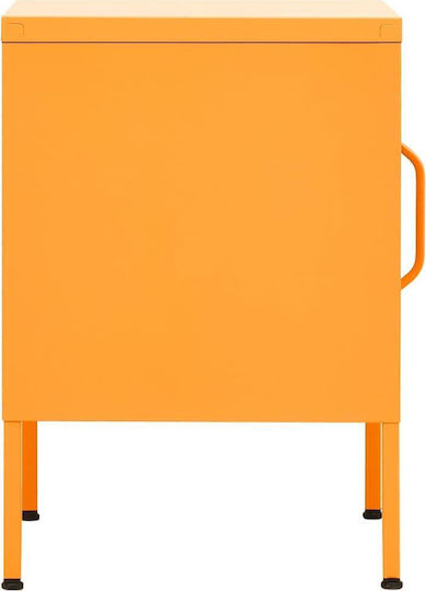 Κομοδίνα Μεταλλικά Μουσταρδί 2τμχ 35x35x51cm