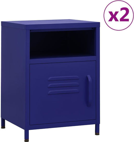 Κομοδίνα Μεταλλικά 2τμχ 35x35x51cm Κομοδίνα Μεταλλικά 2τμχ 35x35x51cm