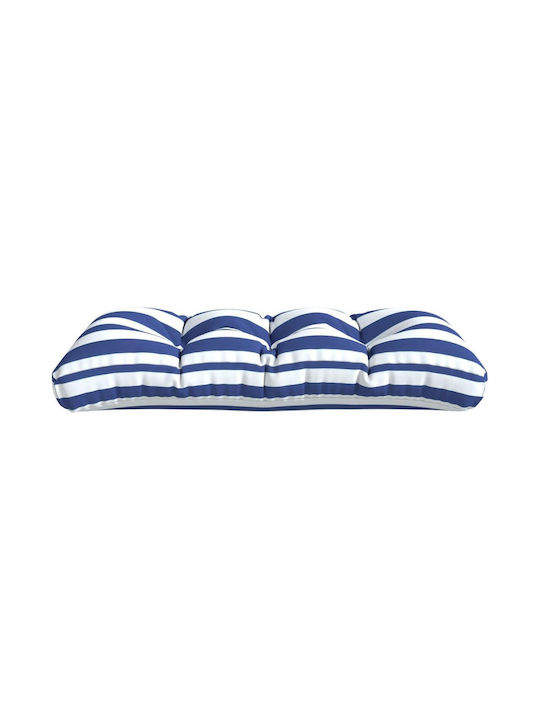 vidaXL Palette Sofa Cushion with Backrest Bamboo Blue 2 Pieces 120x80cm