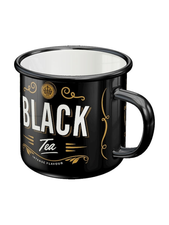 Nostalgic Art Black Tea Enamel Cup Black 360ml