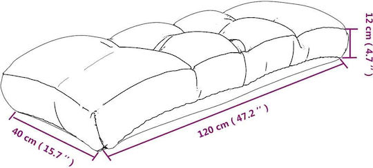 vidaXL Bamboo Blue Pallet Sofa Cushion 120x40cm