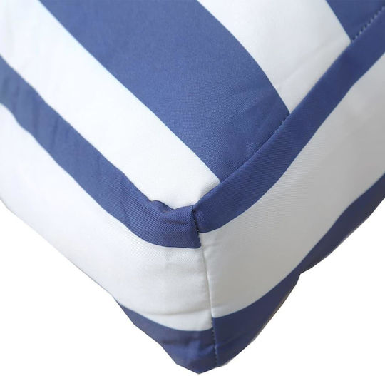 vidaXL Garden Chair Cushion with Bamboo Backrest Blue 2 Pieces 50x50cm