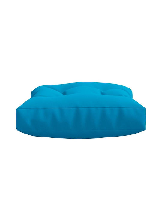 vidaXL Garden Chair Cushion with Bamboo Backrest Light Blue 2 Pieces 70x70cm