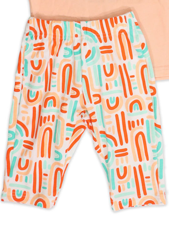 Kids' Set with Leggings Summer 2pcs Orange