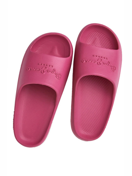 Pepe Jeans Beash Slide Slides σε Ροζ Χρώμα