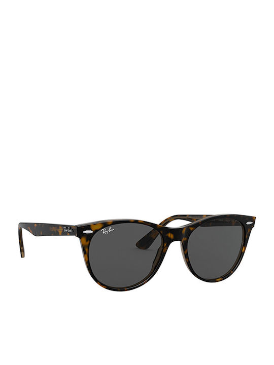 Ray Ban Wayfarer II Унисекс Слънчеви Очила с Кафяв Костенурков Пластмасов Рамки и Черни Лещи