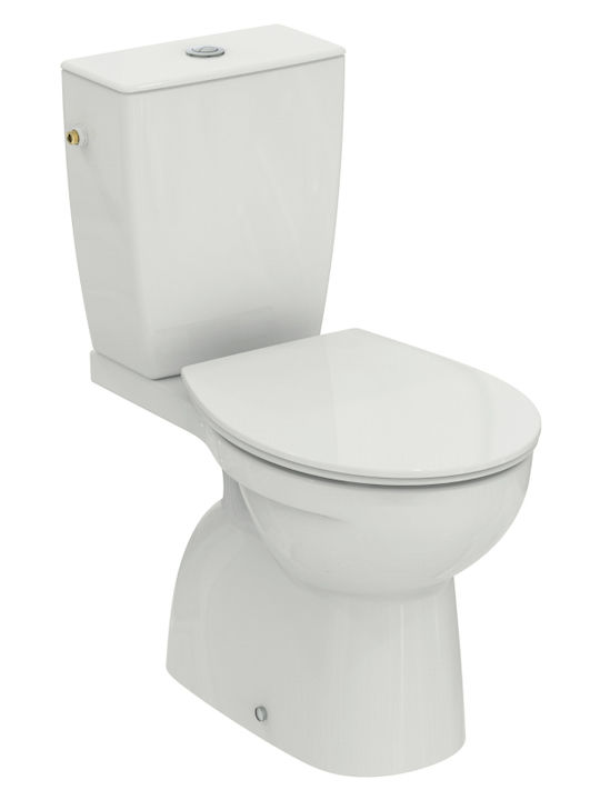 Ideal Standard Eurovit Λεκάνη Δαπέδου Κάτω Σιφόνι με Καζανάκι με Κάλυμμα Soft Close Λευκή Ideal Standard Eurovit Λεκάνη Δαπέδου Κάτω Σιφόνι με Καζανάκι με Κάλυμμα Soft Close Λευκή