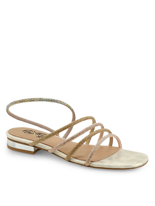 Exe Women's Flat Sandals in Beige Color