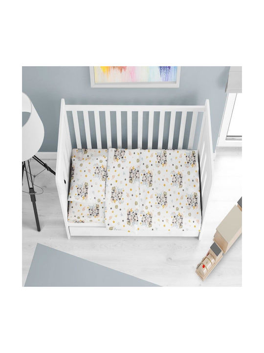 Dimcol Lion Cub Gray Baby Sheets 80x110cm