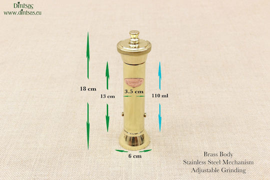 Manual Metallic Pepper Mill Gold