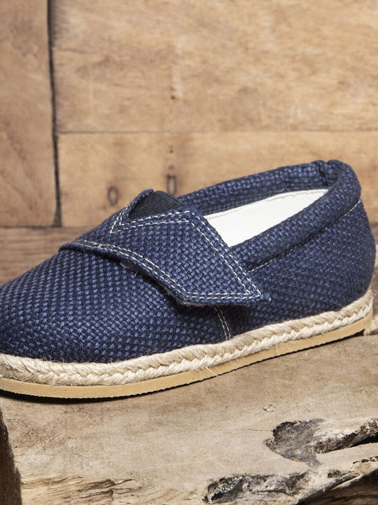 Baby Bloom Espadrile boteza din material textil Albastru
